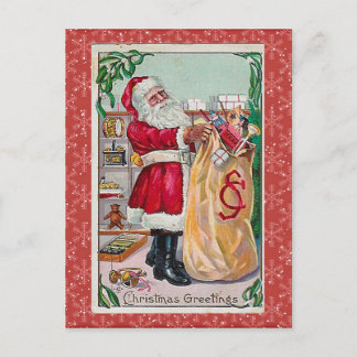 Vintage Weihnachtspostkarte Feiertagspostkarte