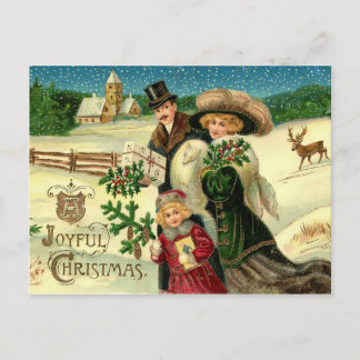 Vintage Weihnachtspostkarte Feiertagspostkarte