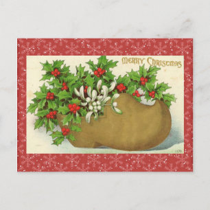 Vintage-Weihnachtspostkarte Feiertagspostkarte