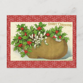 Vintage-Weihnachtspostkarte Feiertagspostkarte