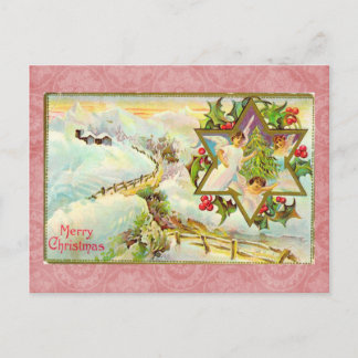 Vintage-Weihnachtspostkarte Feiertagspostkarte