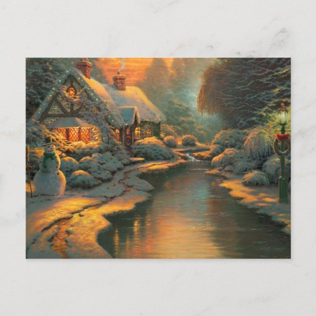 Vintage Weihnachtspostkarte Feiertagspostkarte (Vorderseite)