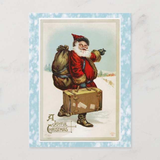 Vintage-Weihnachtspostkarte Feiertagspostkarte (Vorderseite)