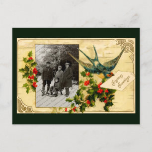 Vintage Weihnachtspostkarte Feiertagspostkarte