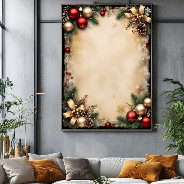 Vintage-Weihnachtsrahmen Poster (Von Creator hochgeladen)