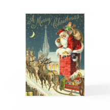 Vintage Weihnachtssankt-Karte