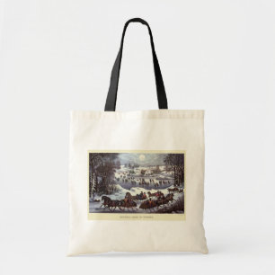 Vintage-Weihnachtsschlitten, Central Park im Winte Tragetasche