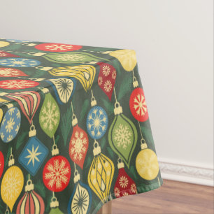 Vintage-Weihnachtsschmuck Bunter Feiertag Tischdecke
