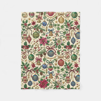 Vintage-Weihnachtsschmuck-Flanelldecke Fleecedecke