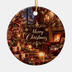Vintage-Weihnachtsschmuck Keramik Ornament
