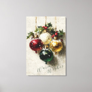 Vintage-Weihnachtsschmuck Leinwanddruck