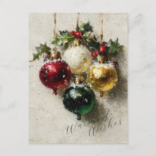 Vintage-Weihnachtsschmuck Postkarte