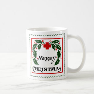 VINTAGE WEIHNACHTSSiegel-KARTE Kaffeetasse