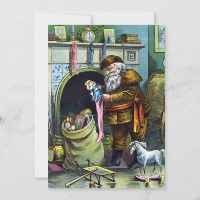 Vintage Weihnachtsspielzeug Weihnachtsfeier Party  Einladung (Vorderseite)