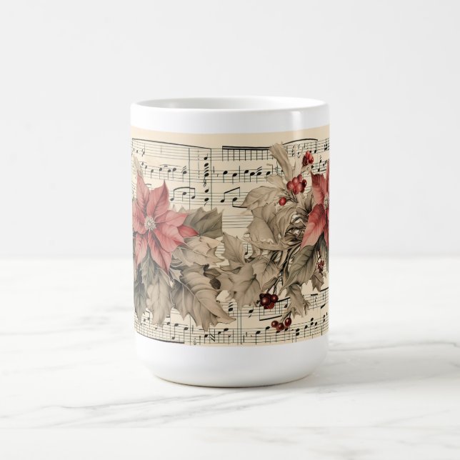 Vintage-Weihnachtsstern  Kaffeetasse (Mittel)