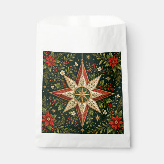 Vintage-Weihnachtsstern-Ornament Poinsettie Stechp Geschenktütchen