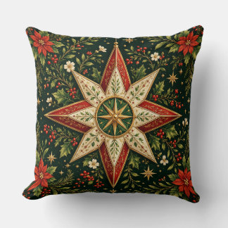Vintage-Weihnachtsstern-Ornament Poinsettie Stechp Kissen
