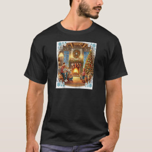 Vintage-Weihnachtsstrumpf Raglan Baseball T-Shirt
