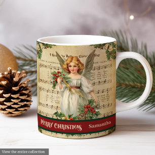 Vintage-Weihnachtstasse Eleganter Engel-Feiertagss Kaffeetasse