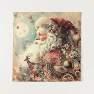 Vintage-Weihnachtsteppich Wandteppich