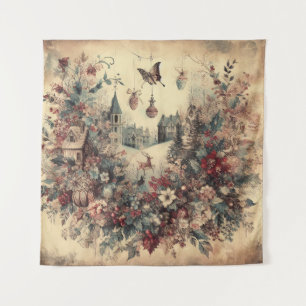 Vintage-Weihnachtsteppich Wandteppich