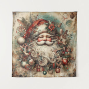 Vintage-Weihnachtsteppich Wandteppich
