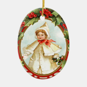 Vintage Weihnachtsverzierung Keramikornament