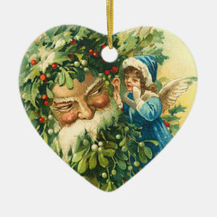 Vintage Weihnachtsverzierung Keramikornament