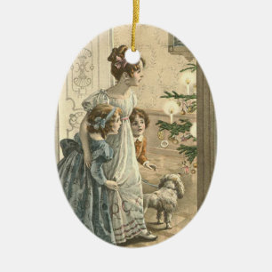 Vintage Weihnachtsverzierung Keramikornament