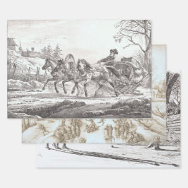 Vintage Weihnachtswrapping Papier COACH, SKATER...