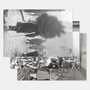 Vintage Weihnachtswrapping Papier FRÜH 20 JAHRHUND