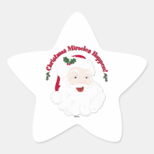 Vintage Weihnachtswunder passieren! Stern-Aufkleber