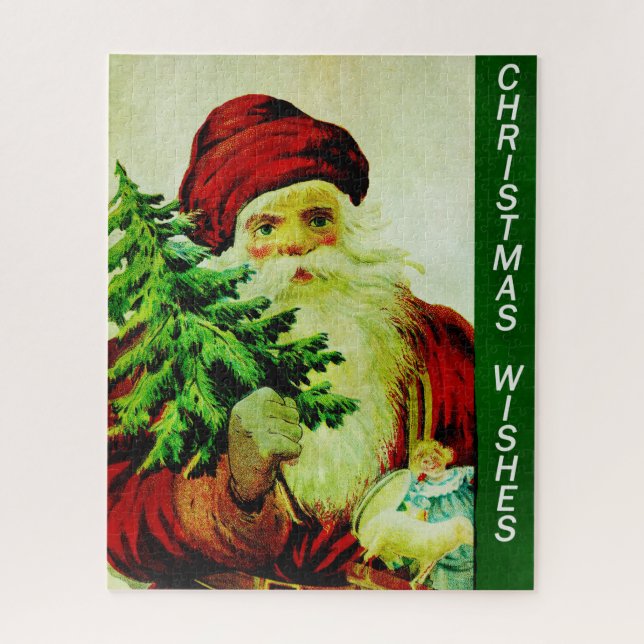 Vintage Weihnachtswünsche Puzzle (Vertikal)