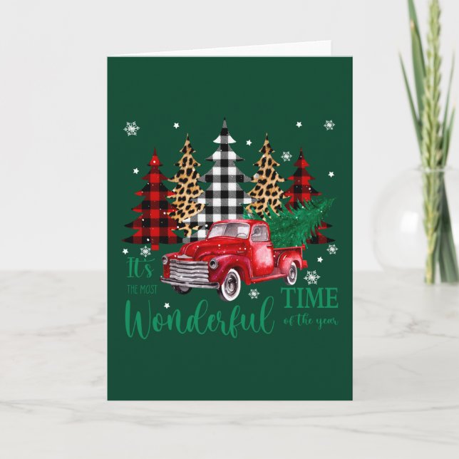 Vintage Weihnachtszeit Einladung (Vorderseite)