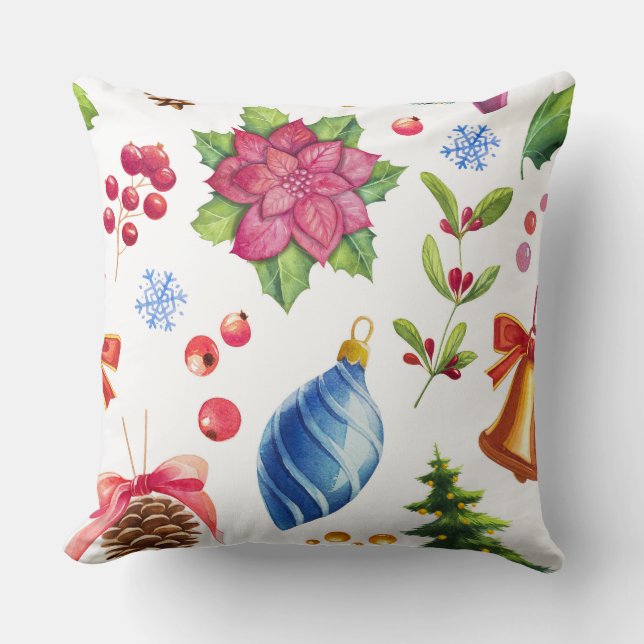 Vintage Weihnachtszeit Kissen (Vorderseite)