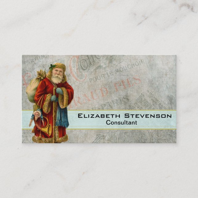 Vintage Weihnachtszeit Visitenkarte