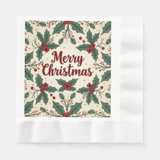 Vintage Weihnachtszeitung Napkins Serviette