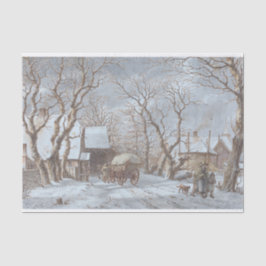 Vintage Weihnachtszweig Papier WINTER SCENE