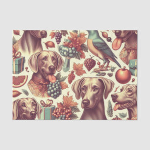 Vintage Weimaraner-Nahtlose Illustration Seidenpapier