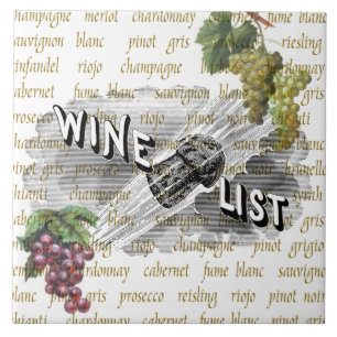 Vintage Wein-Listen-Trauben Trivet Fliese