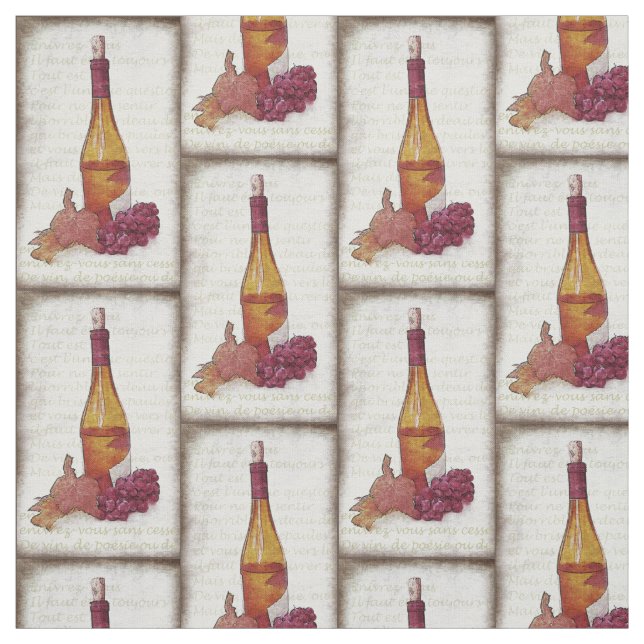 Vintage Weinflasche Stoff (Muster)