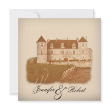 Vintage Weinkellerei-Hochzeits-Einladung