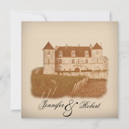 Vintage Weinkellerei-Hochzeits-Einladung Einladung