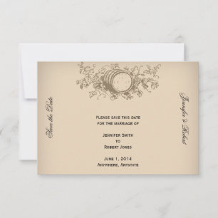 Vintage Weinkellerei Save the Date