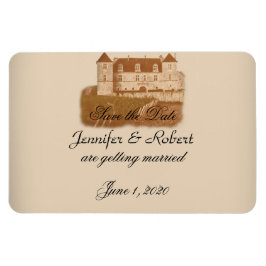 Vintage Weinverheiratung speichern das Datum Magnet