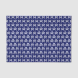 Vintage weiße Krabbe Nr. 1 Zeichne blauer Hintergr Seidenpapier