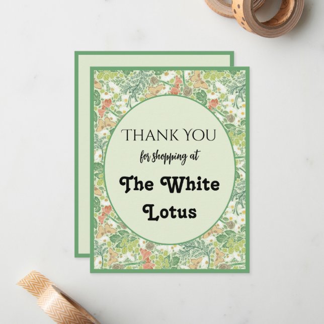 Vintage weiße Milchschmetterlinge im Garten Mitteilungskarte (Vorderseite/Rückseite Beispiel)