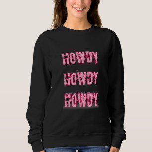 Vintage weißer Howdy-Rodeo-Western-Country-Souther Sweatshirt
