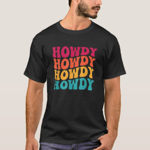 Vintage Weißer Howdy Rodeo Western Country Souther T-Shirt