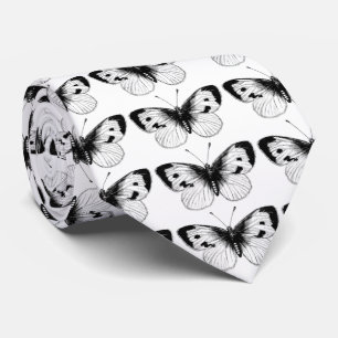 Vintage Weißkohl-Schmetterlings-Illustration Krawatte